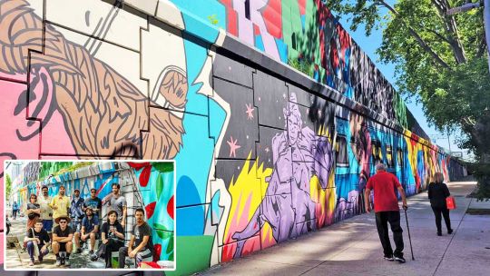 Palermo suma un mural de más de dos cuadras a su vasta colección de arte callejero