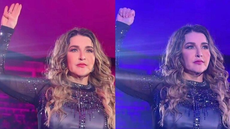 Alicia Villarreal pidió auxilio en pleno recital con la señal de la violencia de género