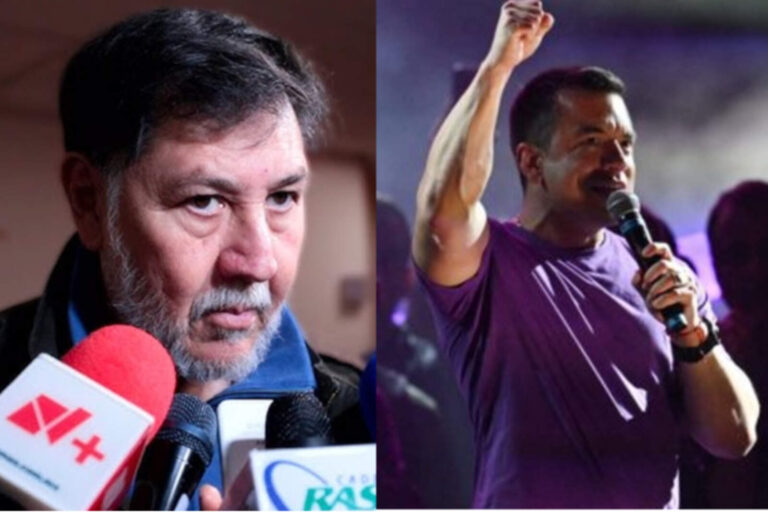 Noroña acusó fraude electoral en Ecuador y sigue la narrativa de la candidata chavista