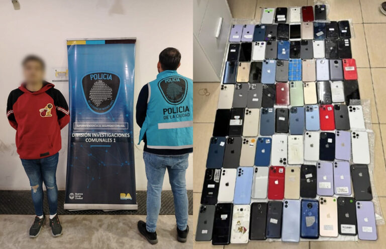 Incautaron más de 170 celulares robados