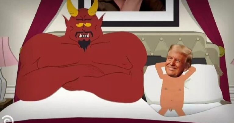 Trump desnudo y con Satanás: la polémica escena de «South Park» que enfureció a la Casa Blanca