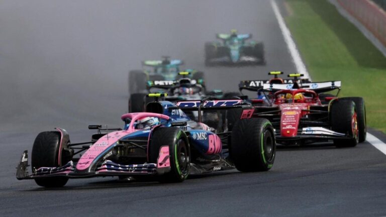 Franco Colapinto terminó en el puesto 19 en el GP de Bélgica, pese a la estrategia de Alpine en la lluvia