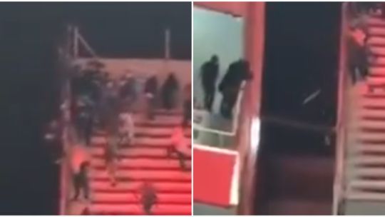 Horror en Avellaneda: un hincha de la U de Chile se tiró al vacío en medio del ataque de la barra de Independiente