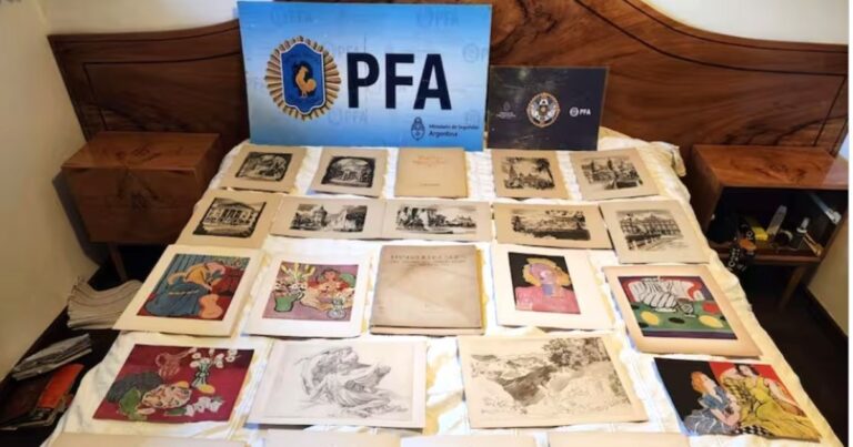 Hallazgos en un allanamiento en Mar del Plata en busca del cuadro robado por los nazis