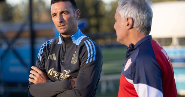 Sorpresa el día después de River Unión se entrenó con Scaloni como invitado especial