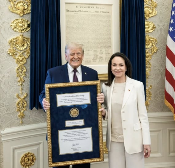 Tras los elogios a Delcy Rodríguez, Trump recibió a Corina Machado en la Casa Blanca