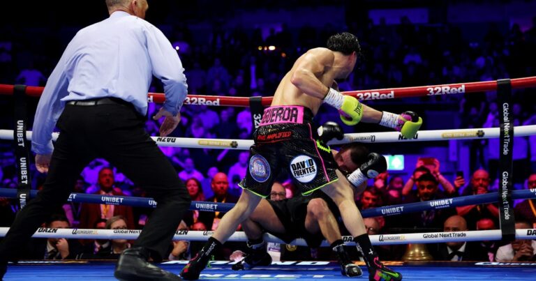 Brandon Figueroa perdía mal con Nick Ball, su rincón lo envalentonó y, a lo Rocky, construyó un estremecedor nocaut en el último round para ser el rey pluma de la AMB