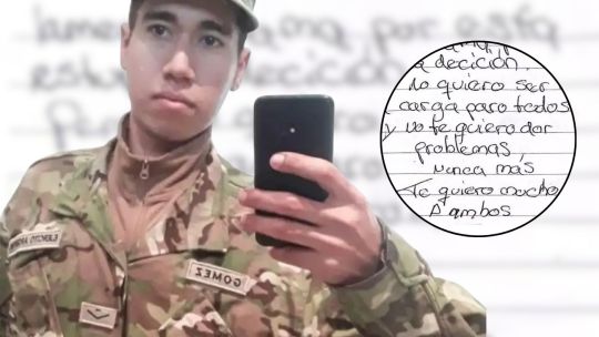 Revelaron la carta que dejó el soldado Rodrigo Gómez antes de morir: «No es una muerte honorable»