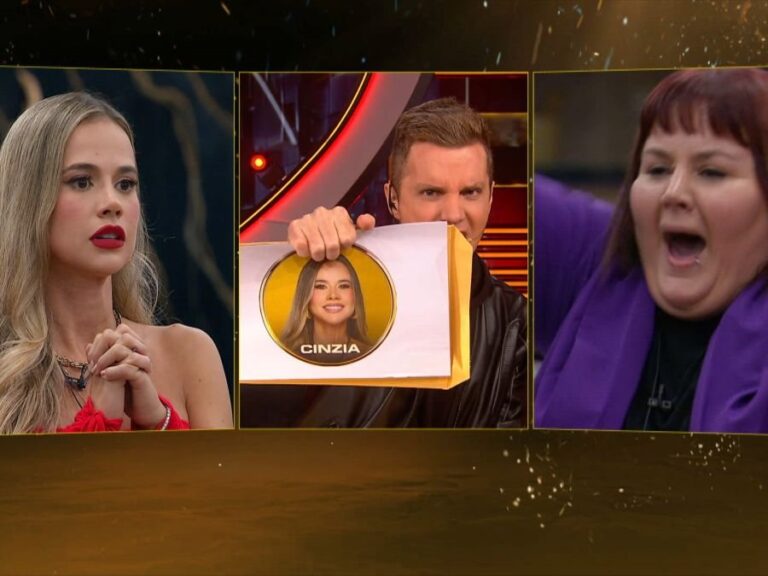 Cinzia Francischiello en Gran Hermano Generación Dorada, momento de la eliminación.