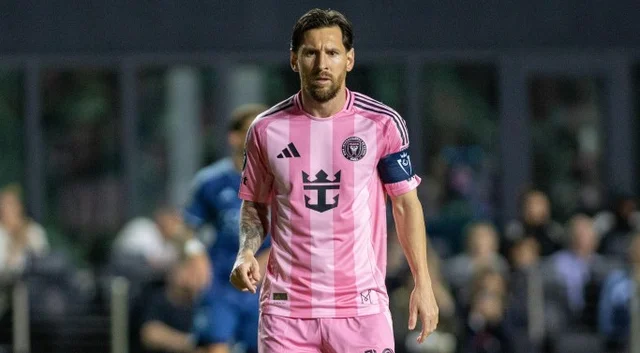 Lionel Messi durante el partido entre Inter Miami y New England Revolution por la MLS