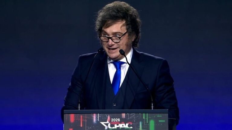 El presidente Javier Milei durante un acto protocolar.