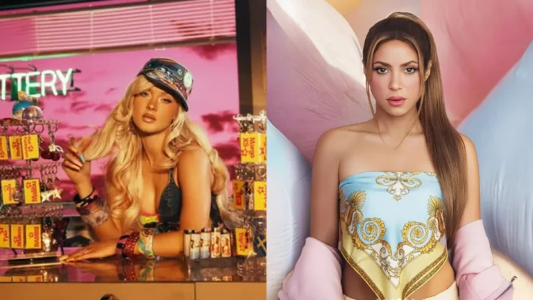 Shakira y Zara Larsson en la grabación del videoclip de EuroSummer en Miami