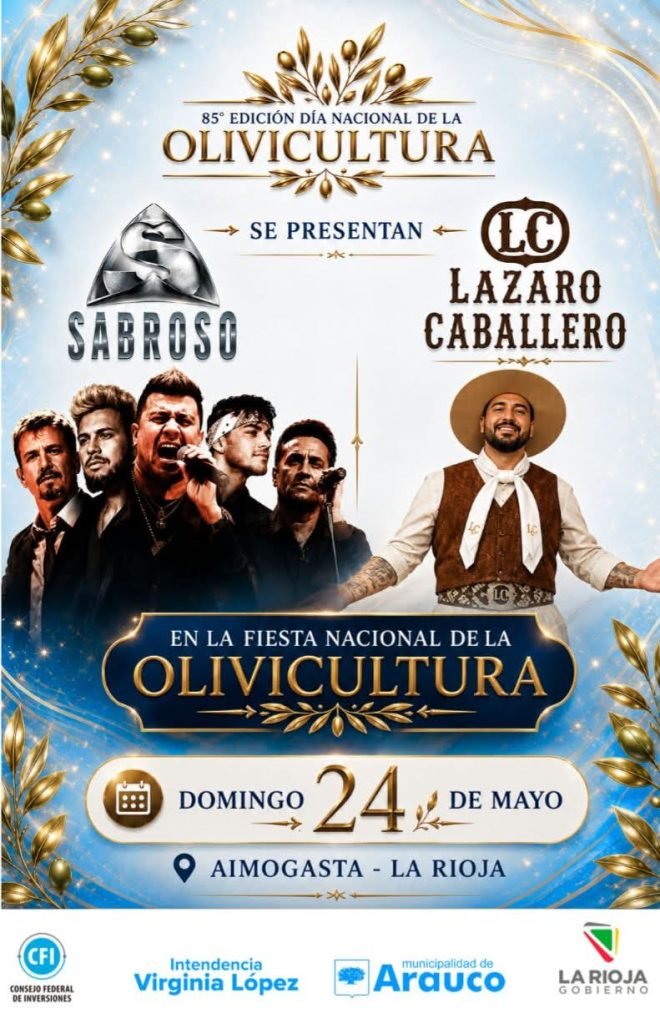 Cartel de la Fiesta Nacional de la Olivicultura en Aimogasta