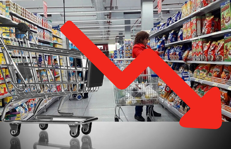 Gráfico de caída de ventas minoristas en Argentina según CAME