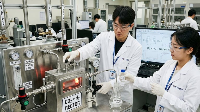 Planta piloto del KRICT que convierte CO2 en combustible sintético