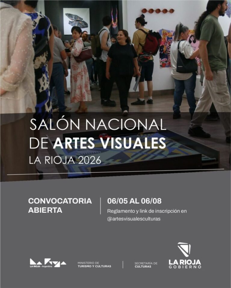 Cartel de convocatoria del Salón Nacional de Artes Visuales La Rioja 2026