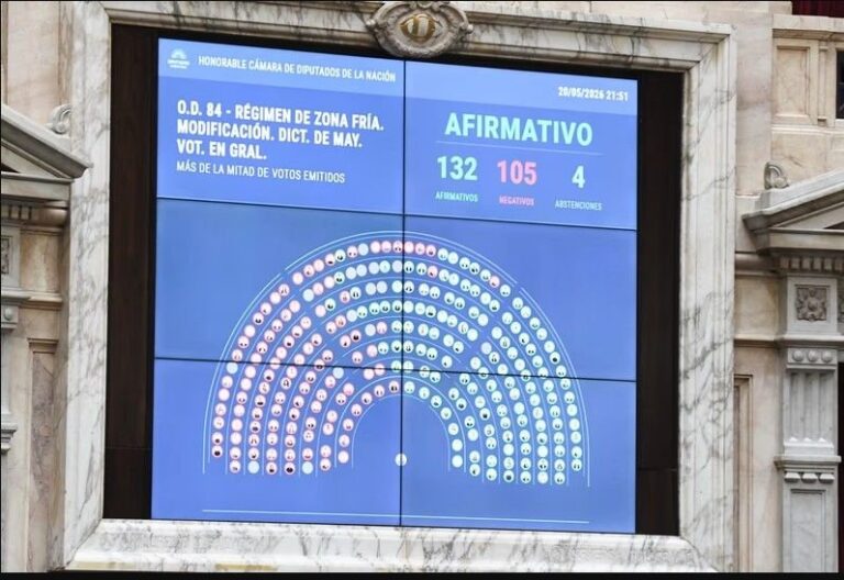 Sesión de la Cámara de Diputados durante la votación del proyecto de reducción de subsidios al gas
