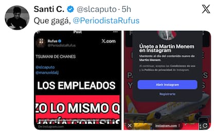 Santiago Caputo y Martín Menem