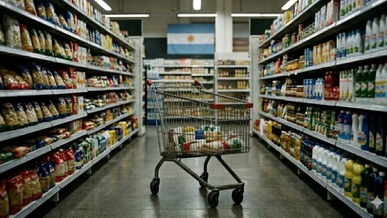 Gráfico de inflación mensual en Argentina mostrando tendencia a la baja en abril de 2025