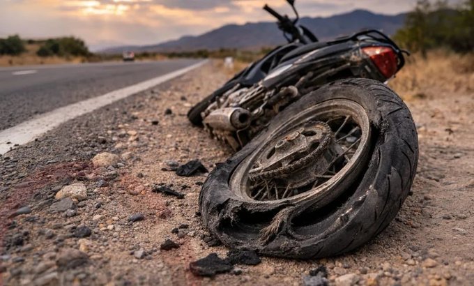 Siniestro vial en Ruta 40 con motocicleta Honda Wave